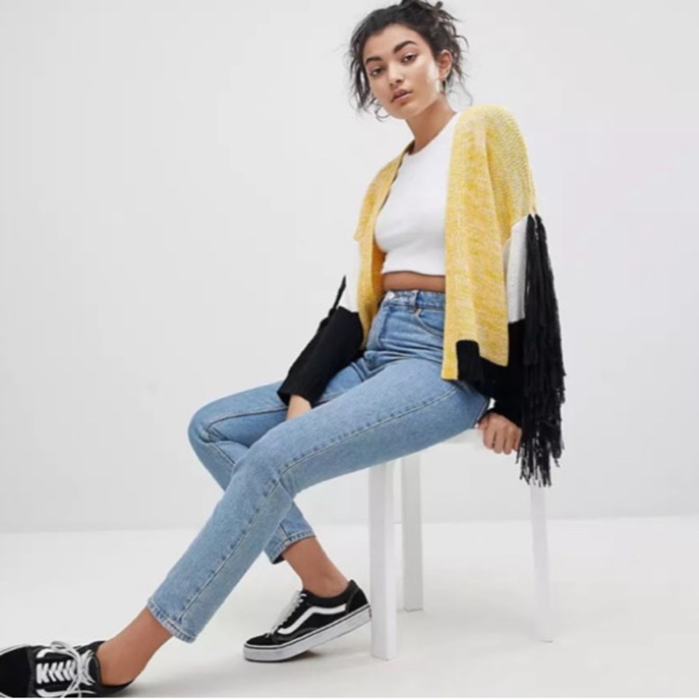 ASOS Cardigan DESIGN premium fringe cardigan NEW WITH TAGS Size 0
